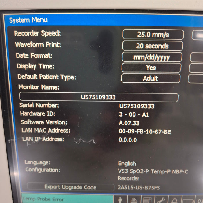 Philips Suresigns VS3 Vital Signs Monitor