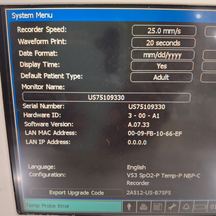 Philips Suresigns VS3 Vital Signs Monitor