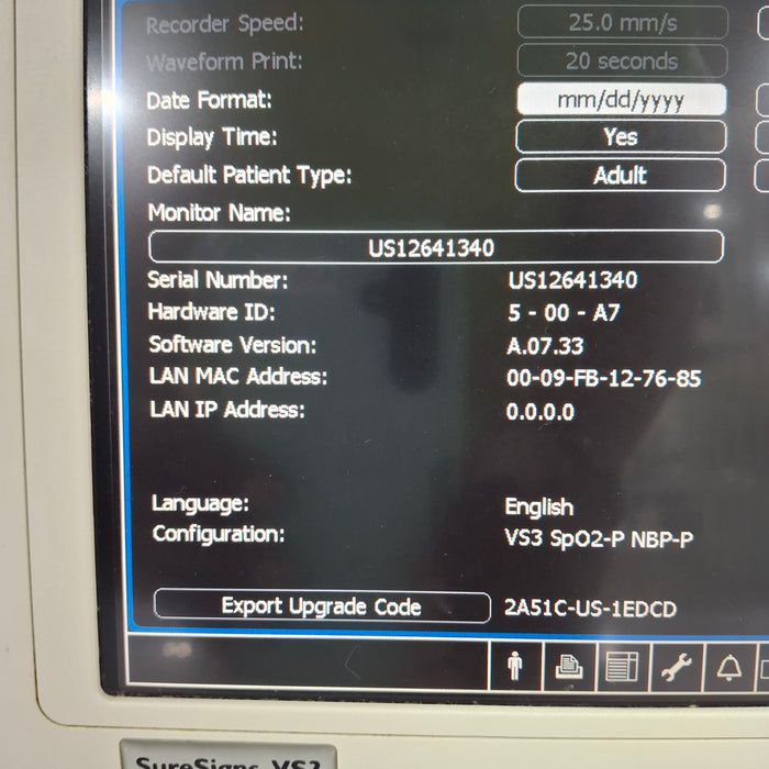 Philips Suresigns VS3 Vital Signs Monitor