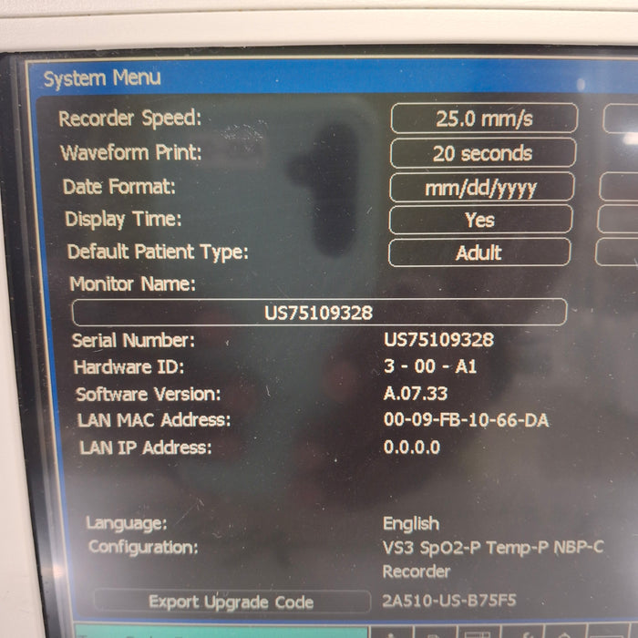 Philips Suresigns VS3 Vital Signs Monitor