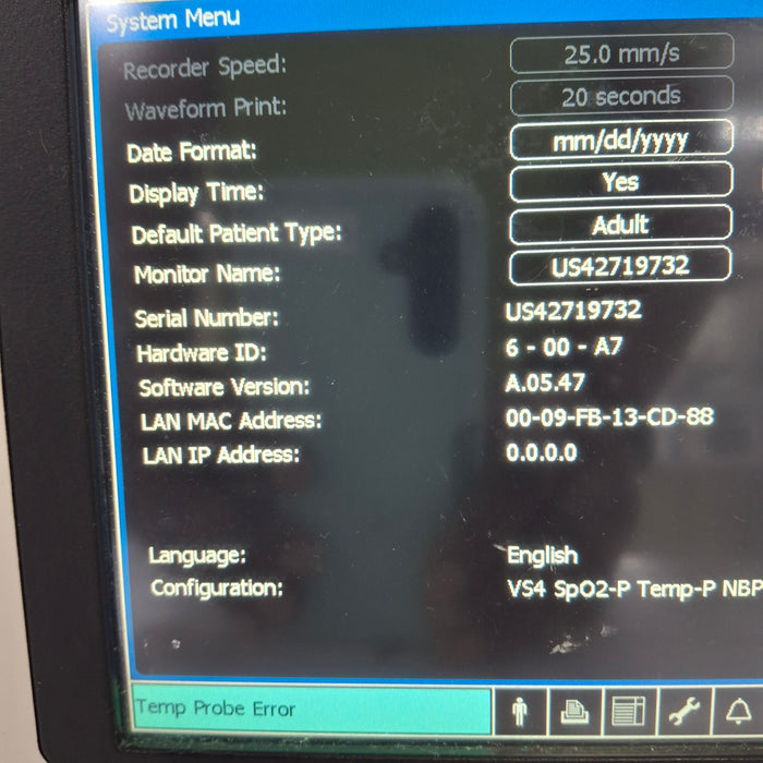Philips SureSigns VS4 Vital Signs Monitor