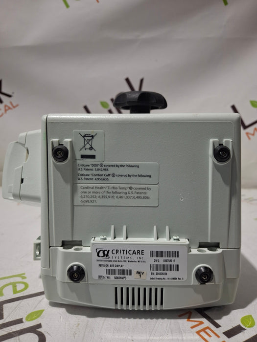 Criticare Comfort Cuff 506NT3 Vital Signs Monitor