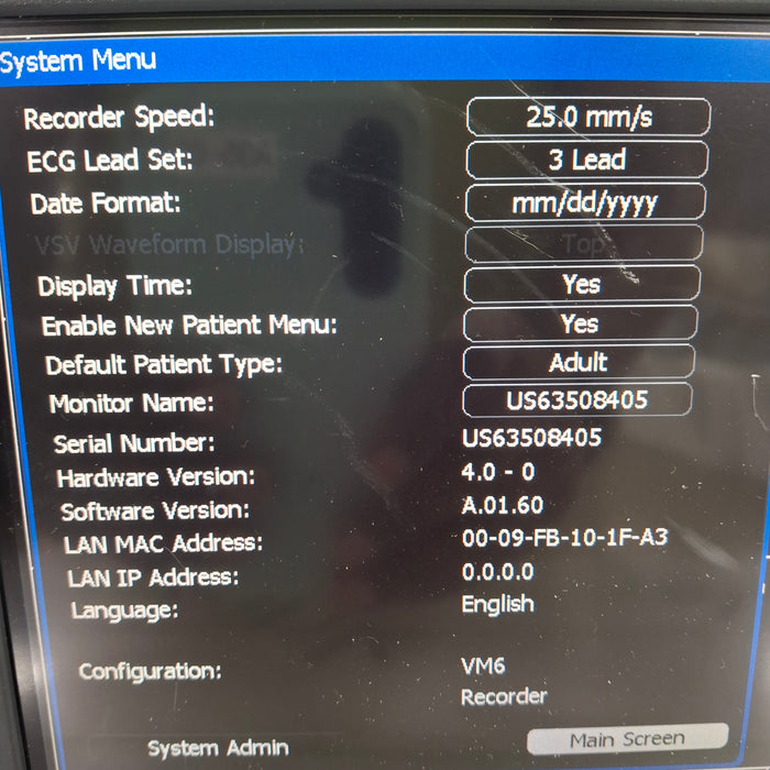 Philips SureSigns VM6 Vital Signs Monitor