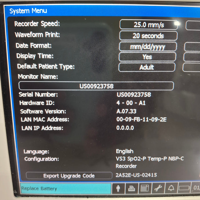 Philips Suresigns VS3 Vital Signs Monitor