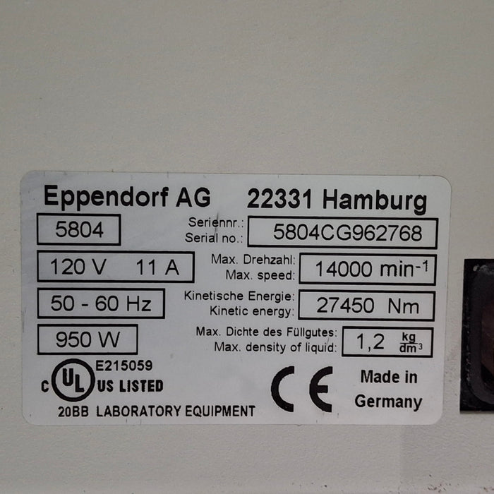 Eppendorf 5804 Centrifuge