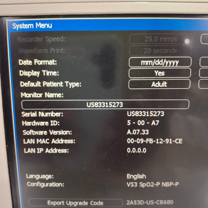Philips Suresigns VS3 Vital Signs Monitor
