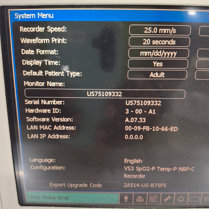 Philips Suresigns VS3 Vital Signs Monitor