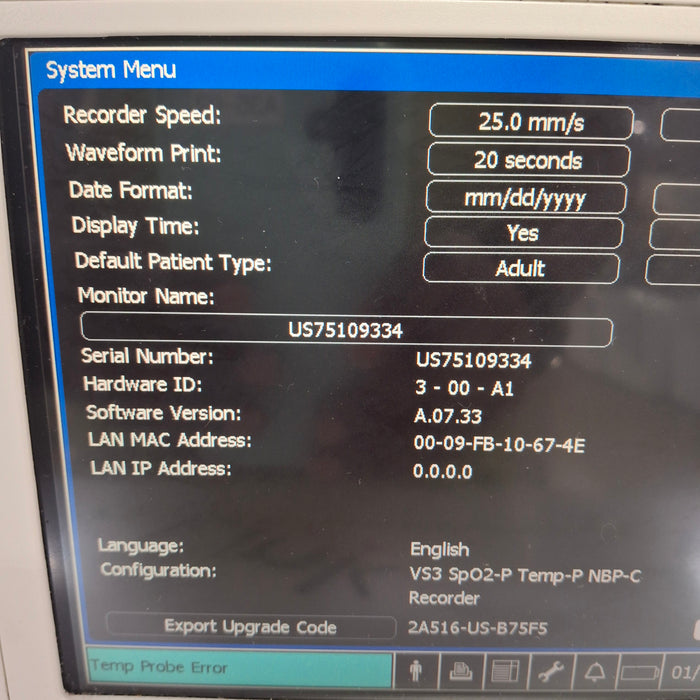 Philips Suresigns VS3 Vital Signs Monitor