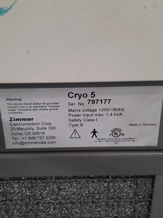 Zimmer Cryo 5 Synercool