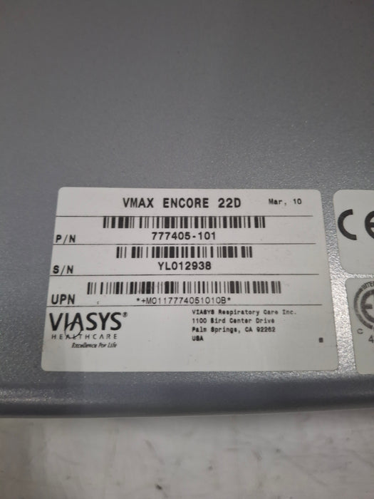 Viasys Healthcare Vmax Spectra 22D Respiratory Analyzer