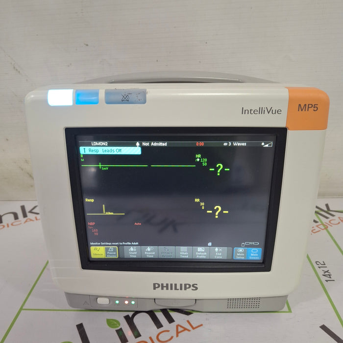 Philips Intellivue MP5 - ECG, Fast SpO2, NIBP Patient Monitor