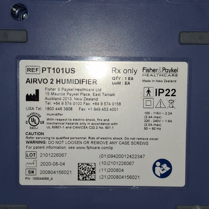 Fisher & Paykel Airvo 2 Humidified High Flow Therapy Unit