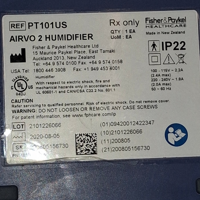 Fisher & Paykel Airvo 2 Humidified High Flow Therapy Unit