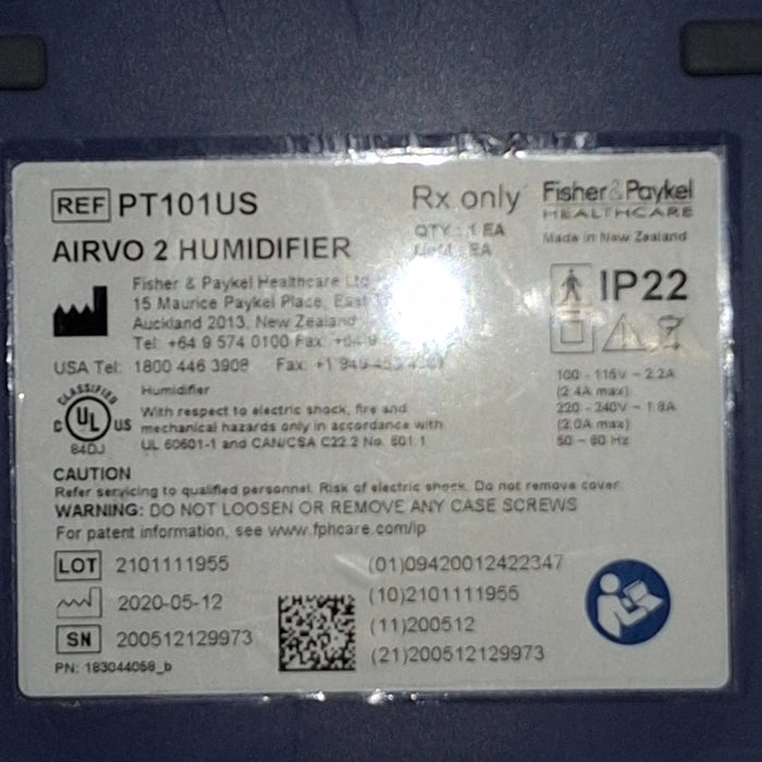 Fisher & Paykel Airvo 2 Humidified High Flow Therapy Unit