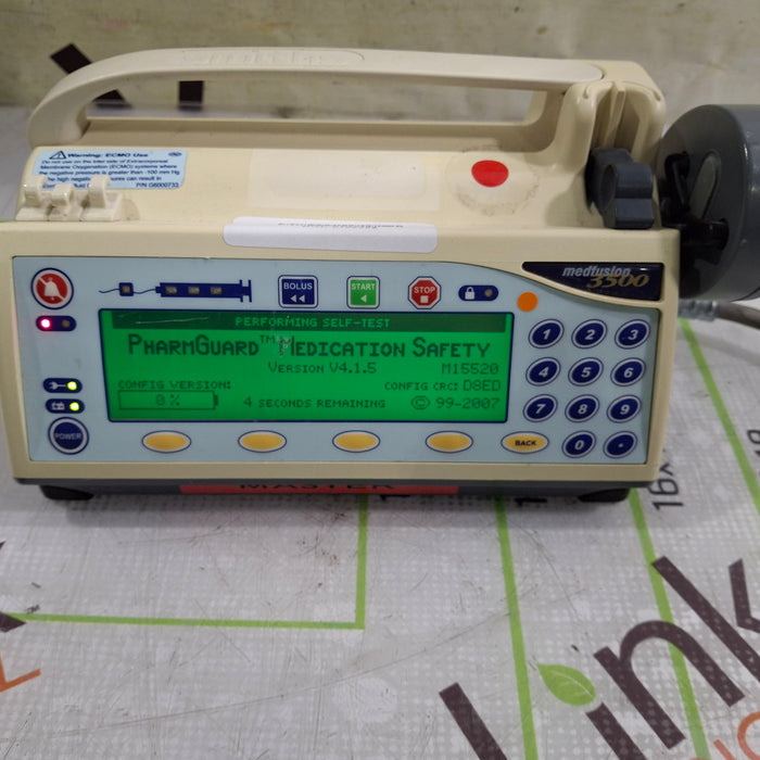 Smiths Medical Medfusion 3500 Version 4 Syringe Infusion Pump