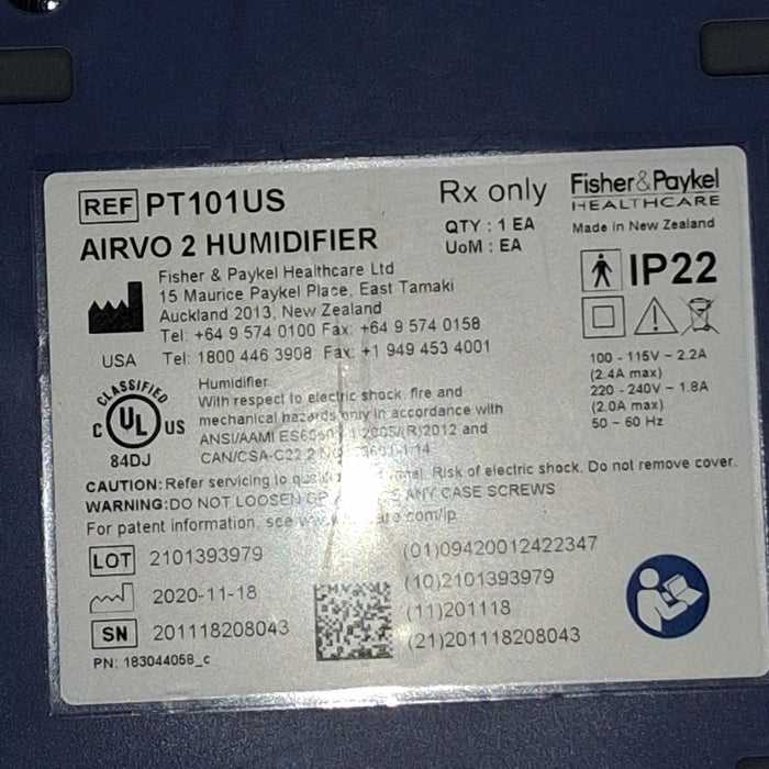 Fisher & Paykel Airvo 2 Humidified High Flow Therapy Unit