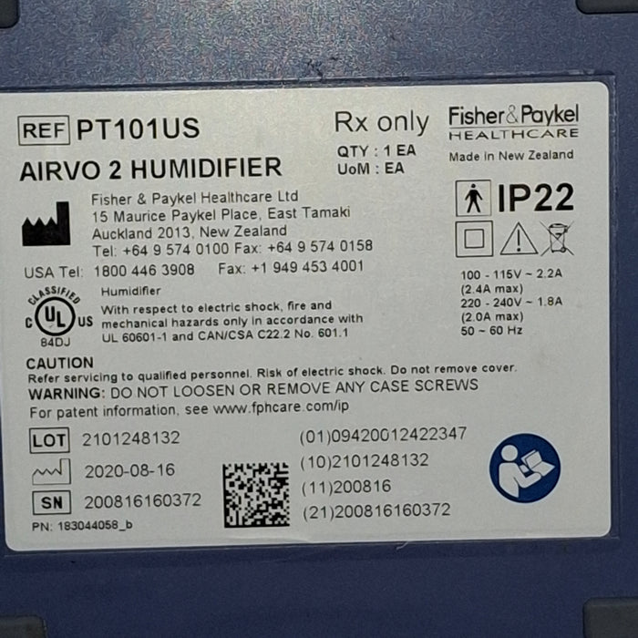 Fisher & Paykel Airvo 2 Humidified High Flow Therapy Unit