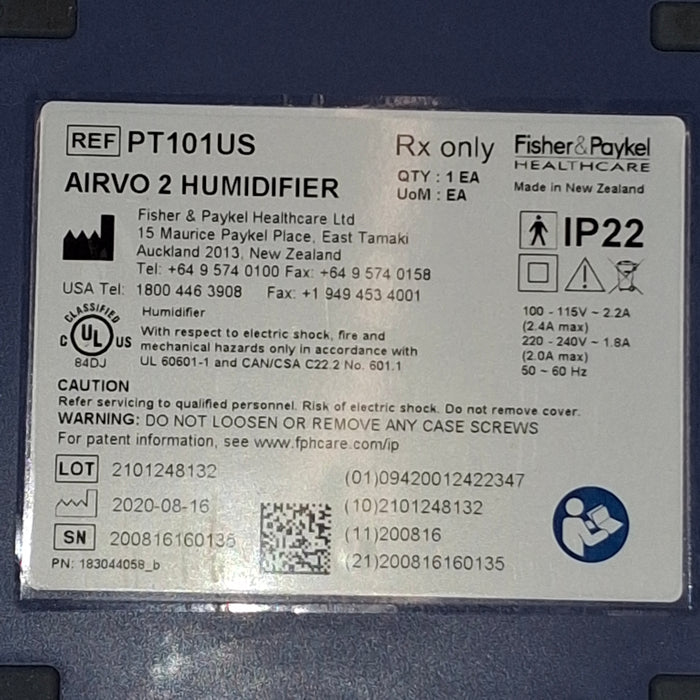 Fisher & Paykel Airvo 2 Humidified High Flow Therapy Unit