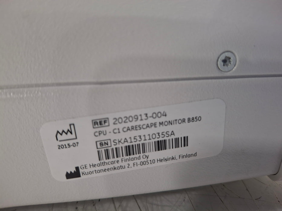 GE Healthcare Carescape B850 CPU Unit