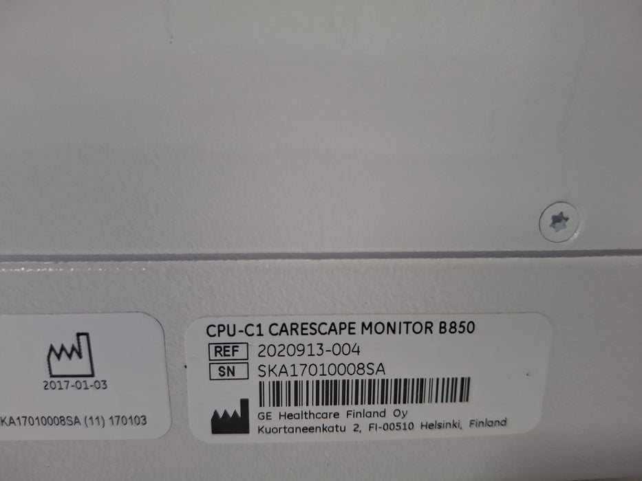 GE Healthcare Carescape B850 CPU Unit