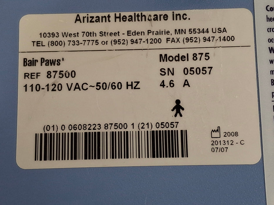 3M Bair Paws 875 Patient Warmer