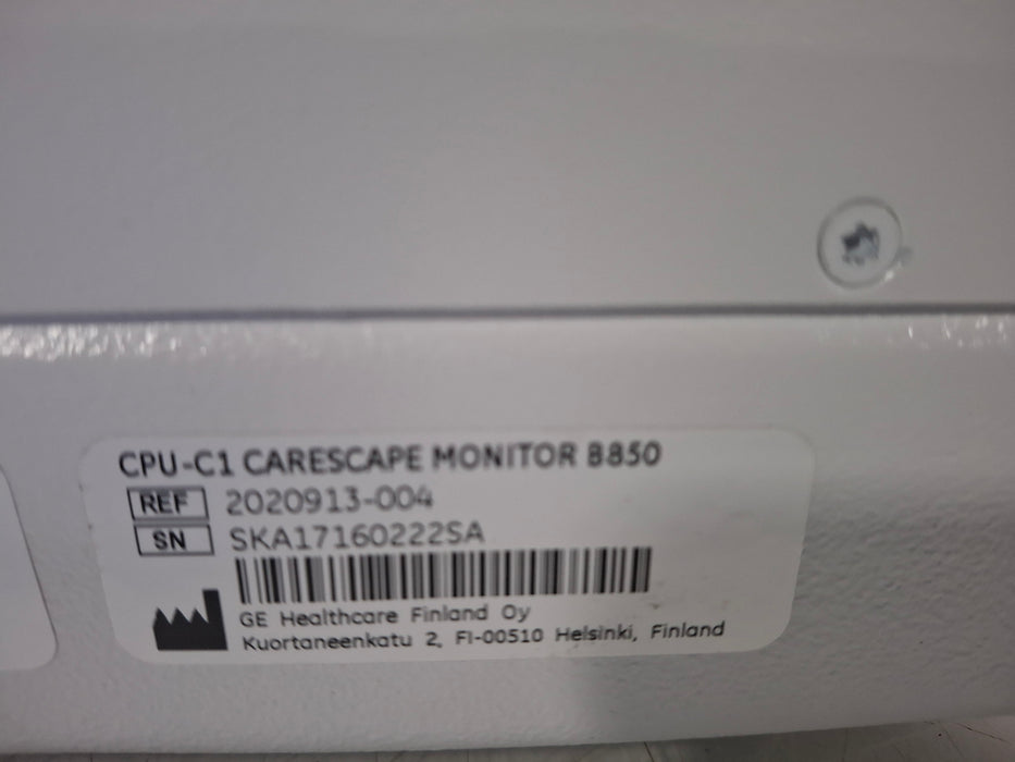 GE Healthcare Carescape B850 CPU Unit