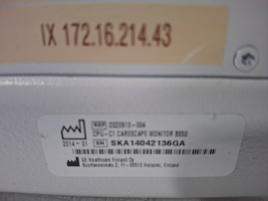 GE Healthcare Carescape B850 CPU Unit