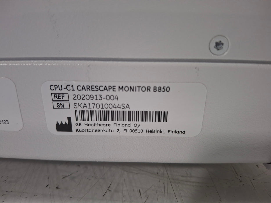 GE Healthcare Carescape B850 CPU Unit