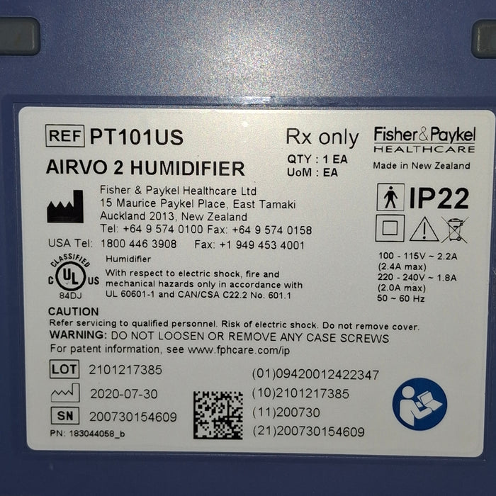 Fisher & Paykel Airvo 2 Humidified High Flow Therapy Unit