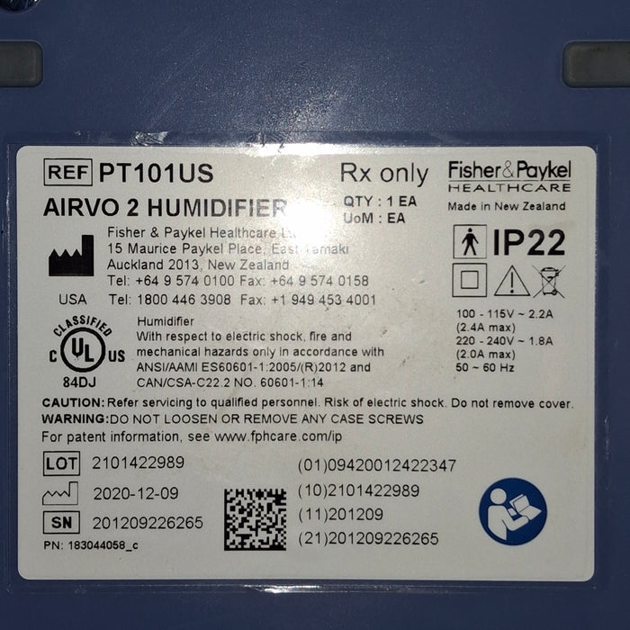 Fisher & Paykel Airvo 2 Humidified High Flow Therapy Unit