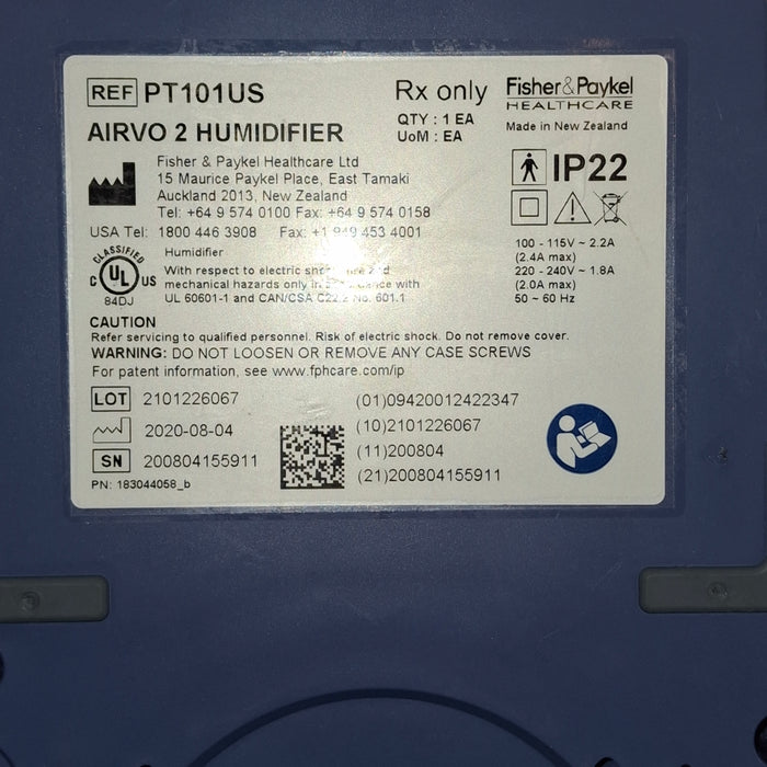 Fisher & Paykel Airvo 2 Humidified High Flow Therapy Unit