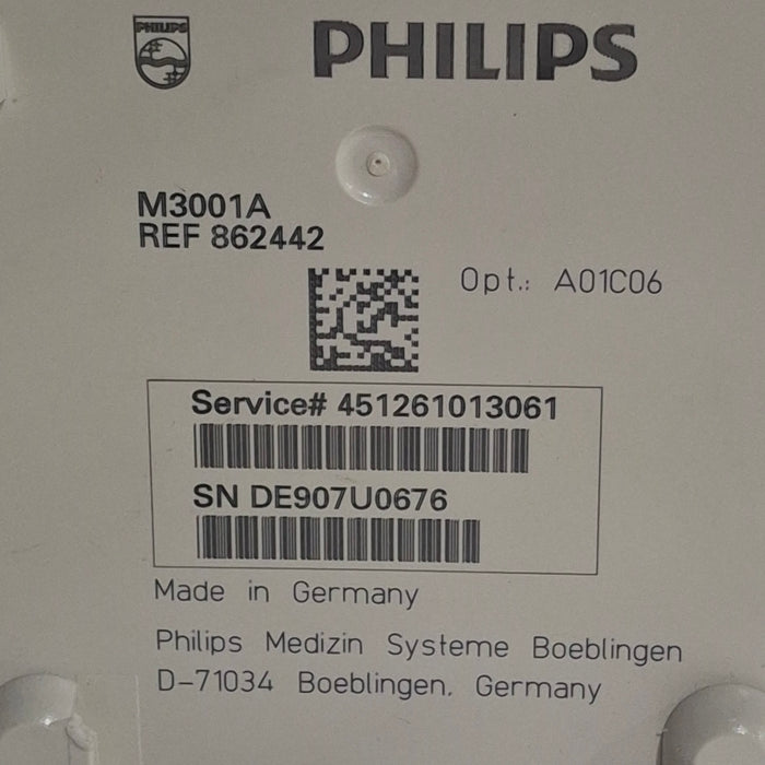 Philips M3001A-A01C06 Fast SpO2, NIBP, ECG, Temp, IBP MMS Module