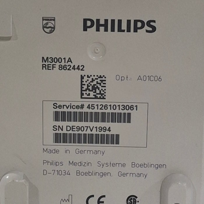 Philips M3001A-A01C06 Fast SpO2, NIBP, ECG, Temp, IBP MMS Module