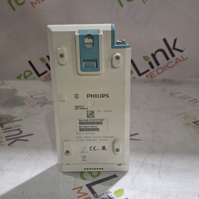 Philips M3001A-A01C06 Fast SpO2, NIBP, ECG, Temp, IBP MMS Module
