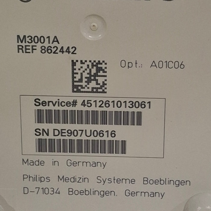 Philips M3001A-A01C06 Fast SpO2, NIBP, ECG, Temp, IBP MMS Module