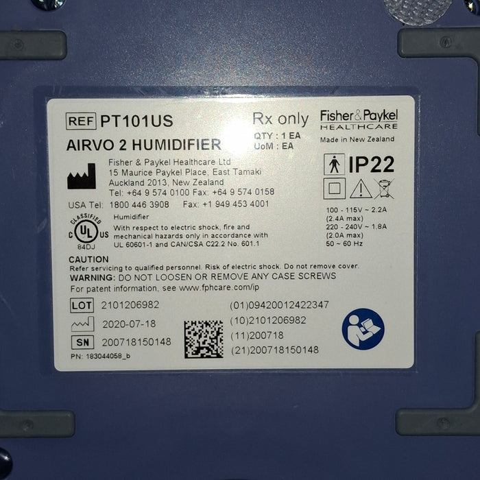 Fisher & Paykel Airvo 2 Humidified High Flow Therapy Unit
