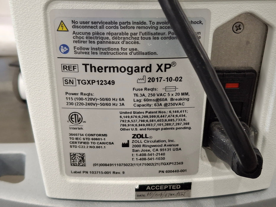 Zoll Thermogard XP Temperature Management System