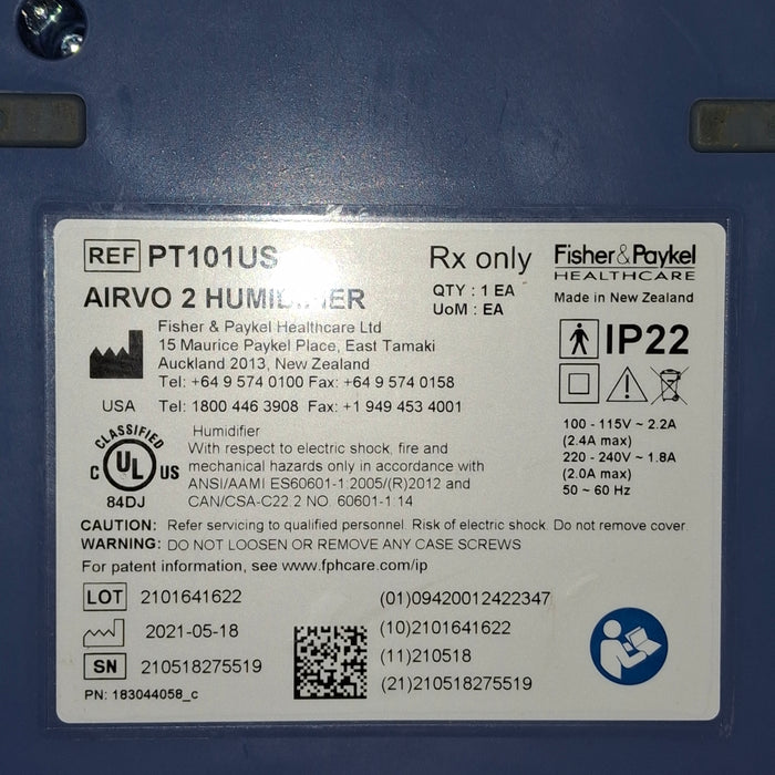 Fisher & Paykel Airvo 2 Humidified High Flow Therapy Unit