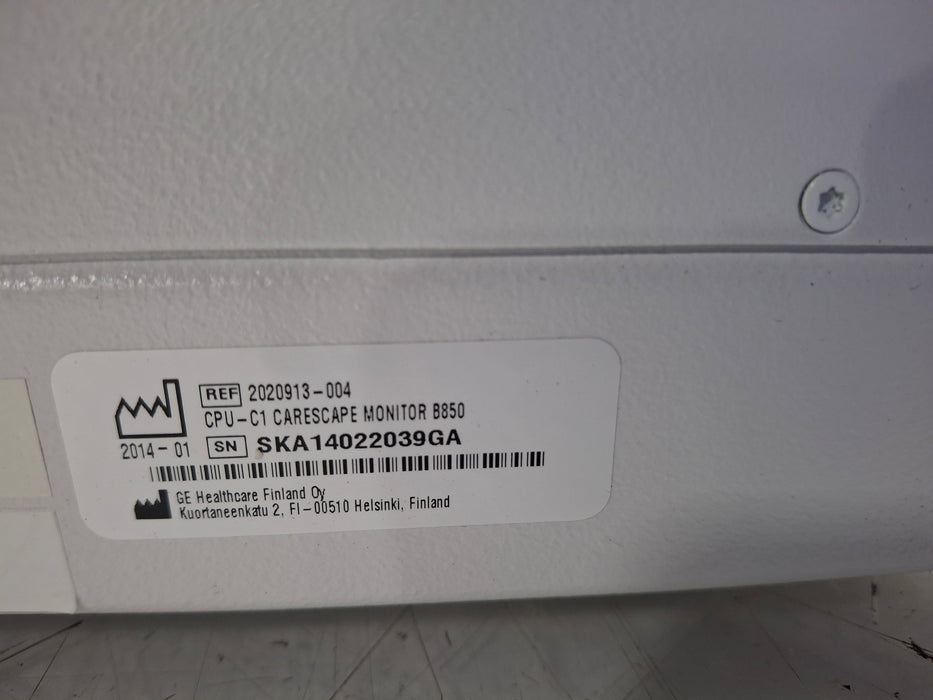 GE Healthcare Carescape B850 CPU Unit