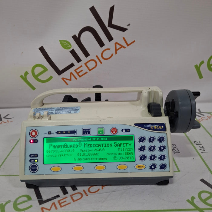 Smiths Medical Medfusion 3500 Version 6 Syringe Infusion Pump