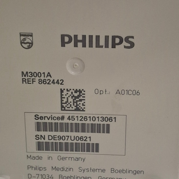 Philips M3001A-A01C06 Fast SpO2, NIBP, ECG, Temp, IBP MMS Module