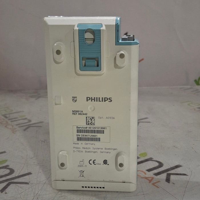Philips M3001A-A01C06 Fast SpO2, NIBP, ECG, Temp, IBP MMS Module