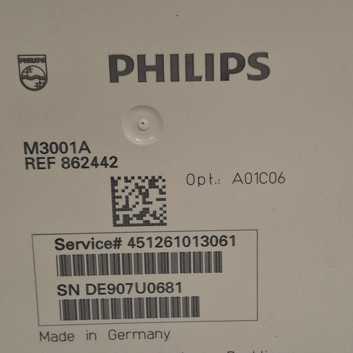 Philips M3001A-A01C06 Fast SpO2, NIBP, ECG, Temp, IBP MMS Module