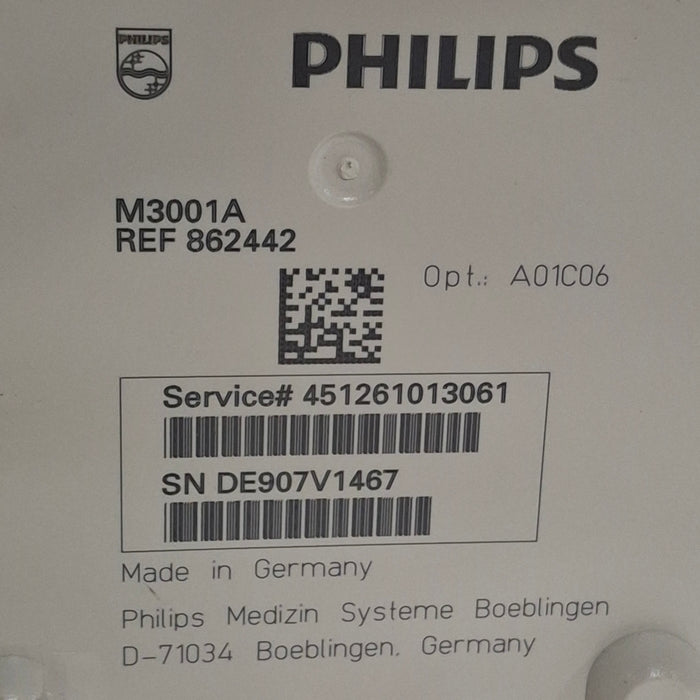 Philips M3001A-A01C06 Fast SpO2, NIBP, ECG, Temp, IBP MMS Module