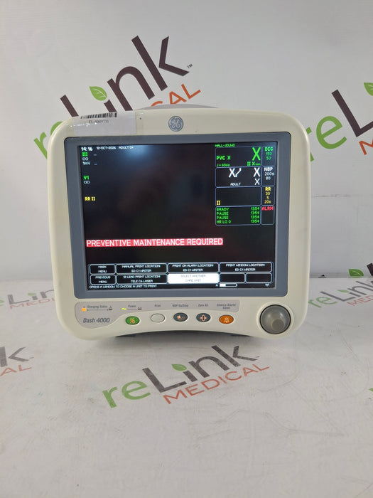 GE Healthcare Dash 4000 - GE/Nellcor SpO2 Patient Monitor