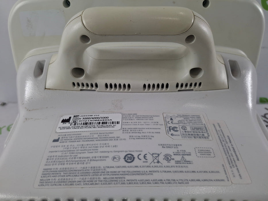 GE Healthcare Dash 4000 - GE/Nellcor SpO2 Patient Monitor