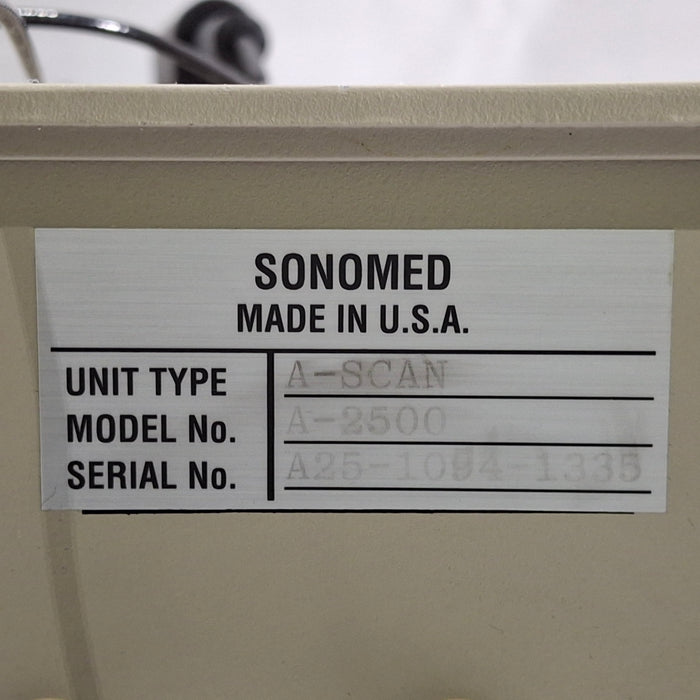 Sonomed Escalon Sonomed Escalon A-Scan A 2500 Ophthalmic Ultrasound Ultrasound reLink Online