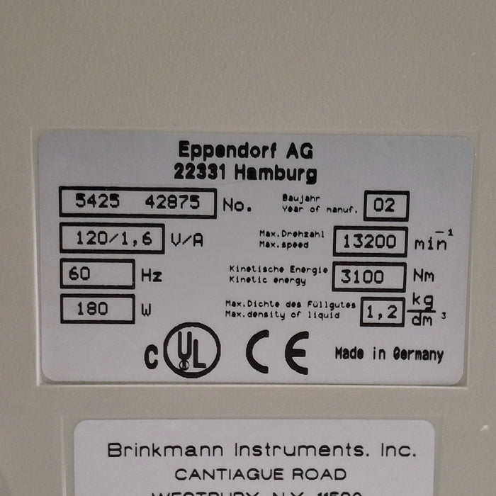 Eppendorf 5415D Centrifuge