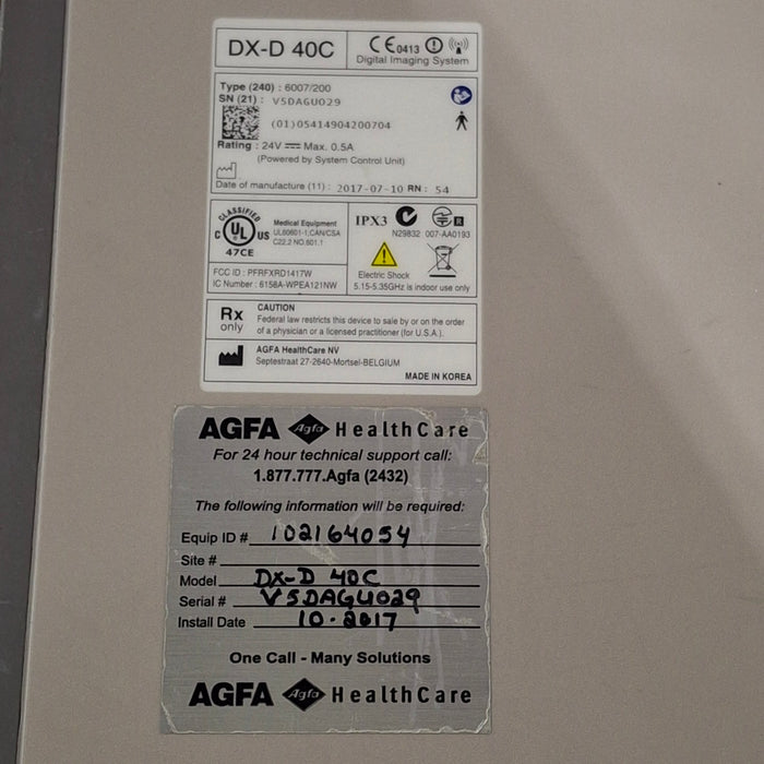 AGFA DX-D 100+ Portable X-Ray