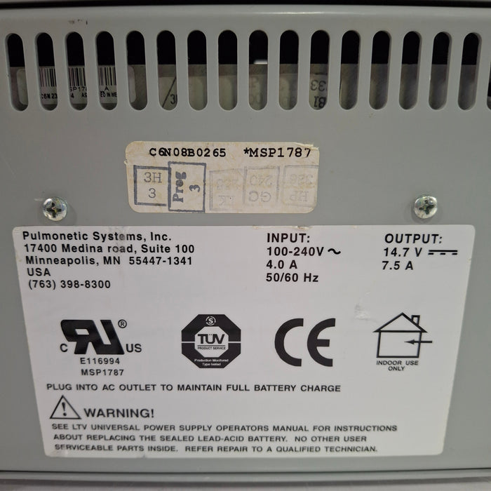 Pulmonetic Systems LTV UPS